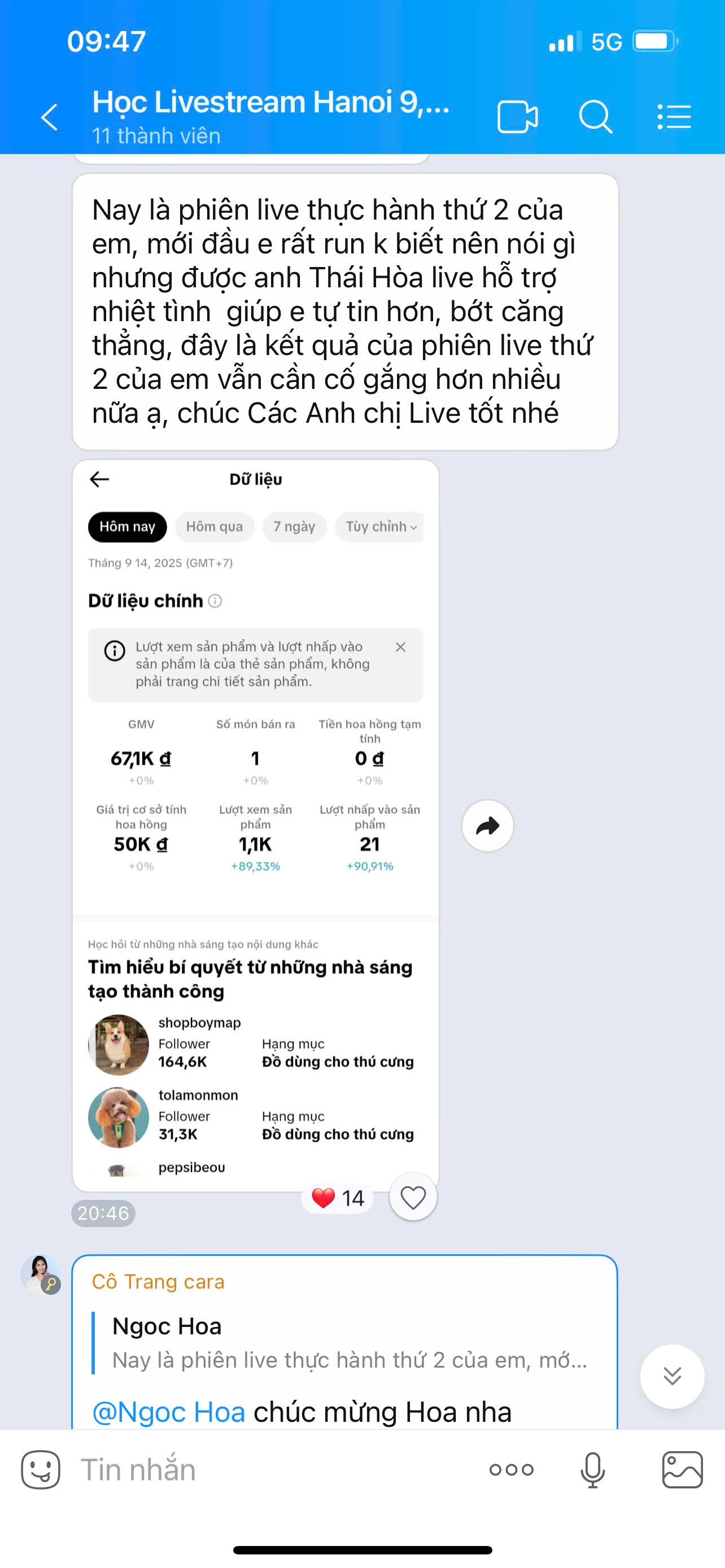 Feedback của học viên 5